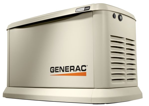 A 18kw-7228 Whole House Switch-WiFi-Enabled generator on a white background.