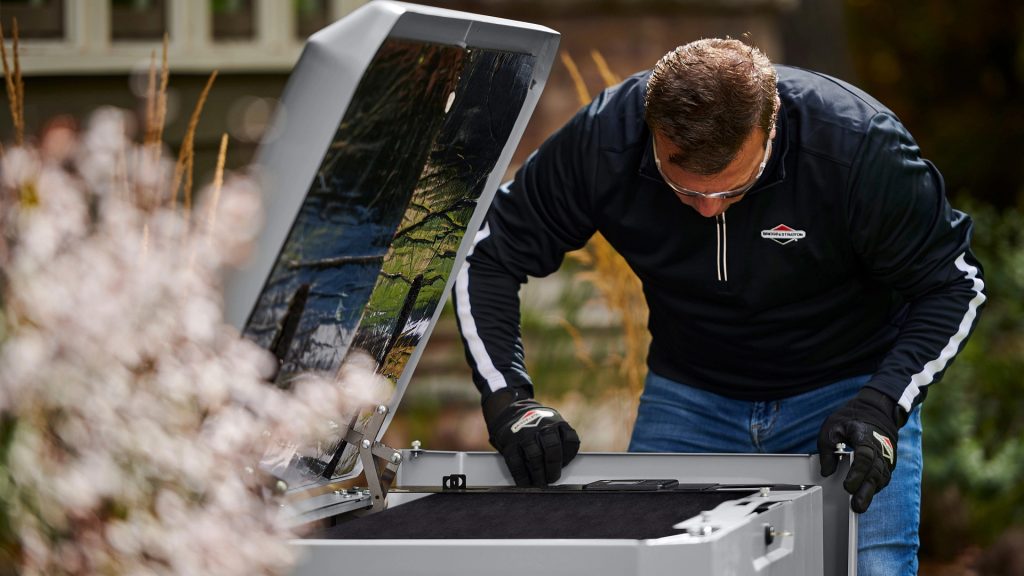 US Power Pros electrician performing generator maintenance